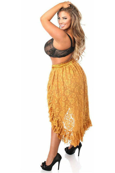 Bronze Lace High Low Skirt - Daisy Corsets