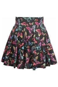 Butterfly Print Stretch Lycra Skirt - Daisy Corsets