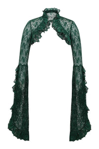 Dark Green Lace Shrug Bolero Jacket - Daisy Corsets