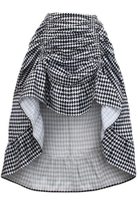 Diamond Print Satin Adjustable High Low Skirt - Daisy Corsets
