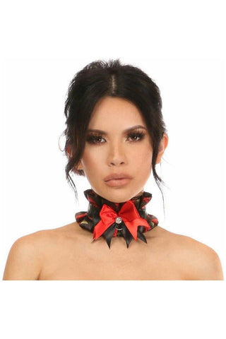 Kitten Collection Red Roses Satin Choker - Daisy Corsets