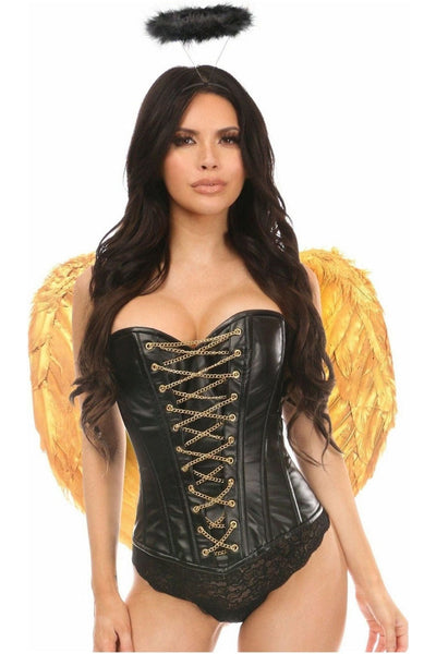 Lavish 3 PC Golden Gothic Angel Corset Costume - Daisy Corsets