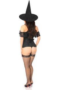 Lavish 3 PC Premium Lace Witch Corset Costume - Daisy Corsets