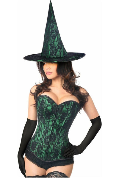Lavish 3 PC Spellbound Green Lace Witch Corset Costume - Daisy Corsets
