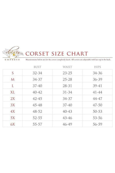Lavish 4 PC Clear Black Cop Corset Costume - Daisy Corsets