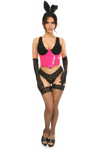 Lavish 4 PC Pink PVC Bunny Corset Costume - Daisy Corsets