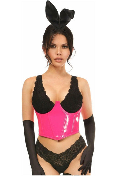 Lavish 4 PC Pink PVC Bunny Corset Costume - Daisy Corsets