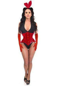 Lavish 4 PC Red Festival Bunny Corset Costume - Daisy Corsets