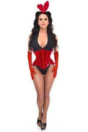 Lavish 4 PC Red Festival Bunny Corset Costume - Daisy Corsets