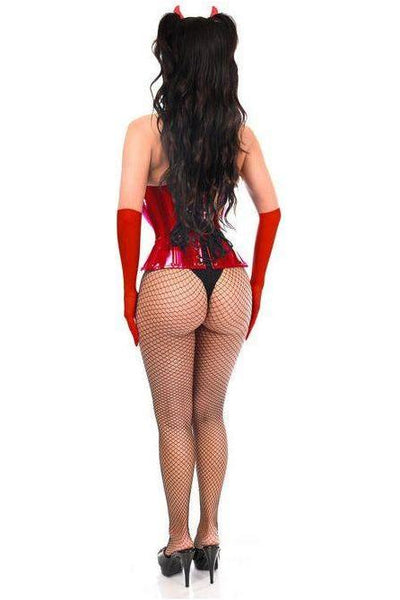 Lavish 4 PC Red Festival Devil Corset Costume - Daisy Corsets