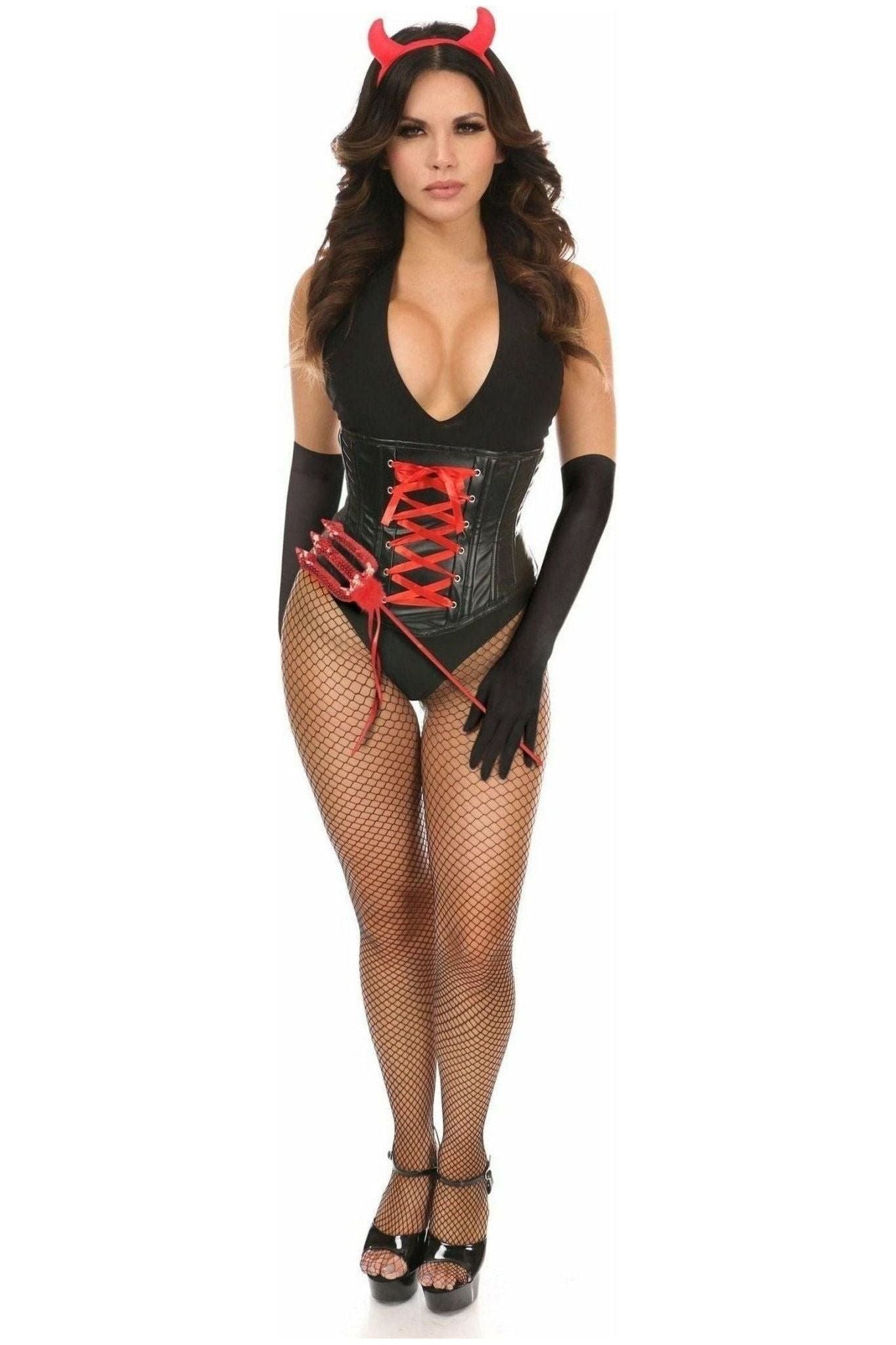 Lavish 4 PC Sexy Devil Corset Costume - Daisy Corsets