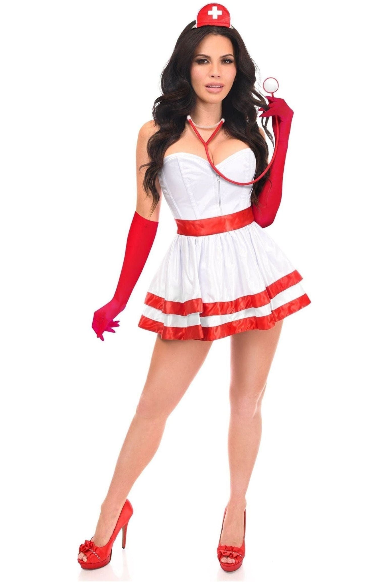 Lavish 5 PC Heart Stopper Nurse Corset Costume - Daisy Corsets
