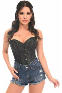Lavish Black Brocade Corset - Daisy Corsets