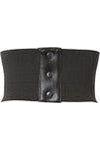 Lavish Black Brocade Corset Belt Cincher - Daisy Corsets