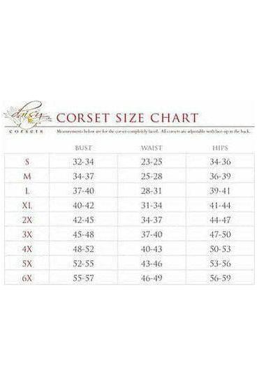 Lavish Black Collared Front Zipper Corset - Daisy Corsets