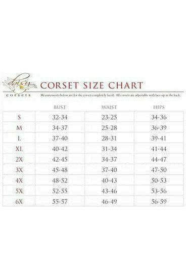 Lavish Black Cotton Overbust Corset - Daisy Corsets