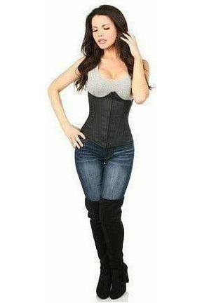 Lavish Black Cotton Underbust Corset - Daisy Corsets