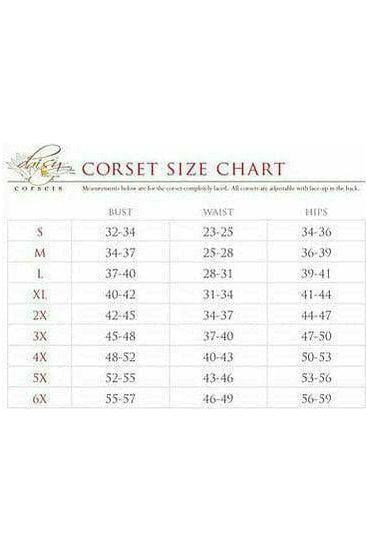 Lavish Black Satin Full Back Sweetheart Corset - Daisy Corsets