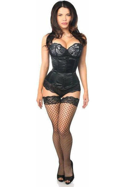 Lavish Black Underbust Zipper Corset - Daisy Corsets