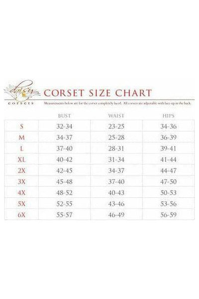 Lavish Celestial Print Mesh Underwire Cincher w/Built In Halter Top - Daisy Corsets