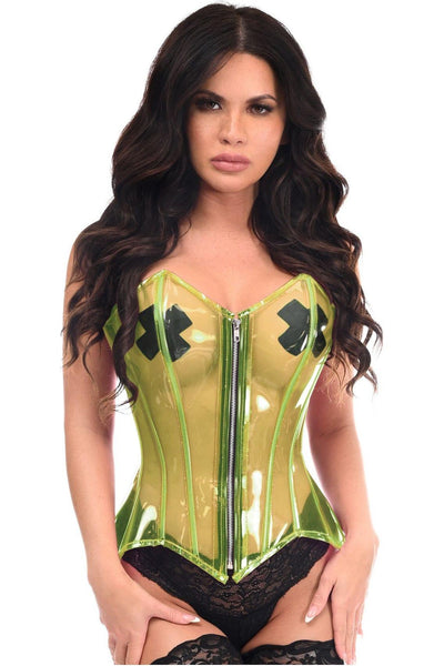 Lavish Clear Green Overbust Corset - Daisy Corsets