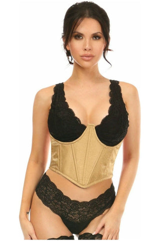Lavish Gold Brocade Open Cup Waist Cincher - Daisy Corsets