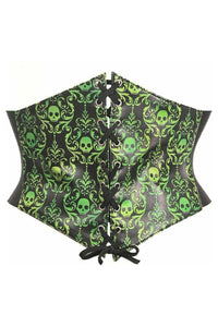 Lavish Green Gothic Lace - Up Corset Belt Cincher - Daisy Corsets