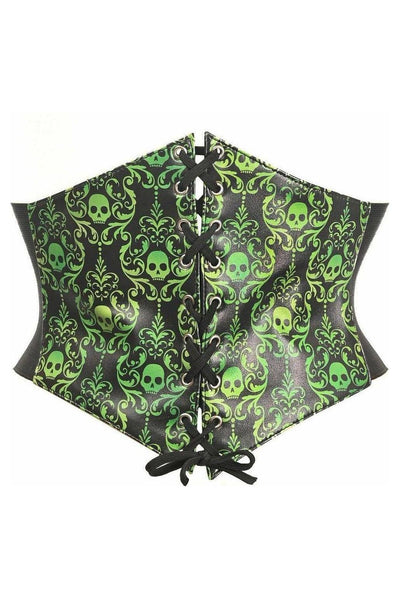 Lavish Green Gothic Lace - Up Corset Belt Cincher - Daisy Corsets