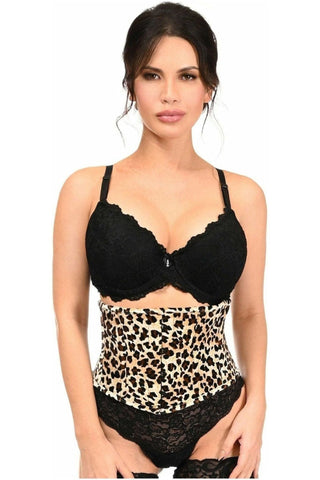 Lavish Leopard Velvet Mini Cincher Corset - Daisy Corsets