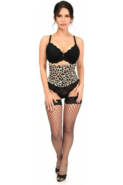 Lavish Leopard Velvet Mini Cincher Corset - Daisy Corsets