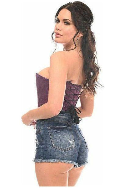 Lavish Magenta Lace Overbust Corset w/Zipper - Daisy Corsets