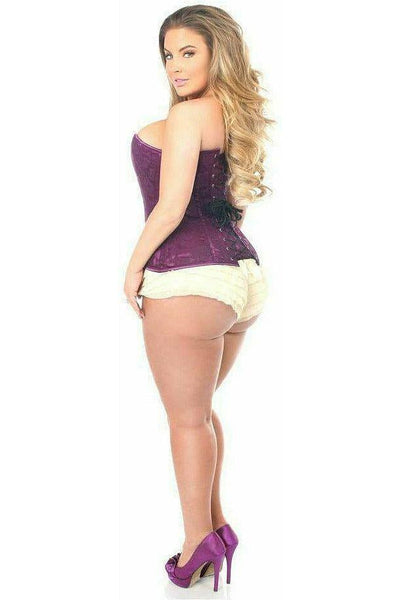 Lavish Magenta Lace Overbust Corset w/Zipper - Daisy Corsets