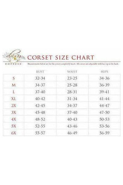 Lavish Mocha Clear Curvy Underbust Waist Cincher Corset - Daisy Corsets