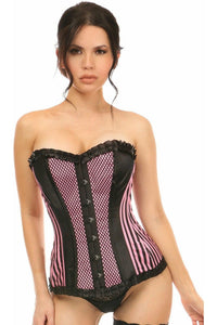 Lavish Pink Burlesque Overbust Corset - Daisy Corsets