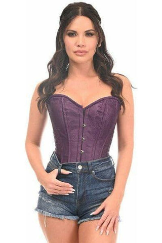 Lavish Plum Brocade Corset - Daisy Corsets