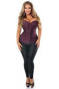 Lavish Plum Brocade Corset - Daisy Corsets