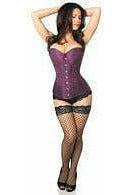 Lavish Plum Brocade Corset - Daisy Corsets
