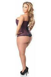 Lavish Plum Brocade Corset - Daisy Corsets