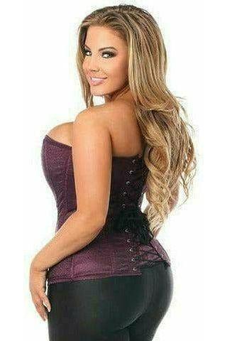 Lavish Plum Brocade Corset - Daisy Corsets