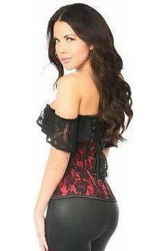 Lavish Red Lace Off - The - Shoulder Corset - Daisy Corsets