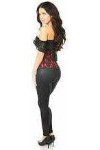 Lavish Red Lace Off - The - Shoulder Corset - Daisy Corsets
