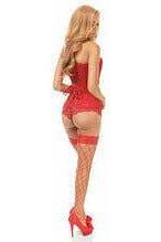Lavish Red Lace Overbust Corset  - Daisy Corsets