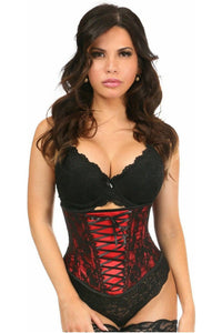 Lavish Red Lace - Up Under Bust Corset w/Black Lace - Daisy Corsets