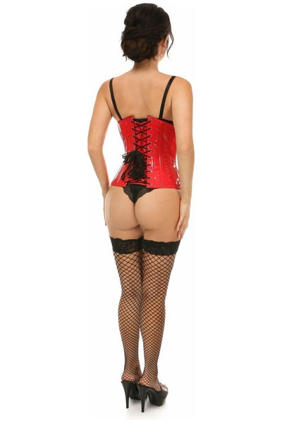 Lavish Red Patent Underbust Corset - Daisy Corsets