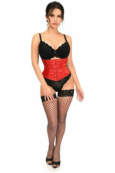 Lavish Red Satin Mini Cincher - Daisy Corsets