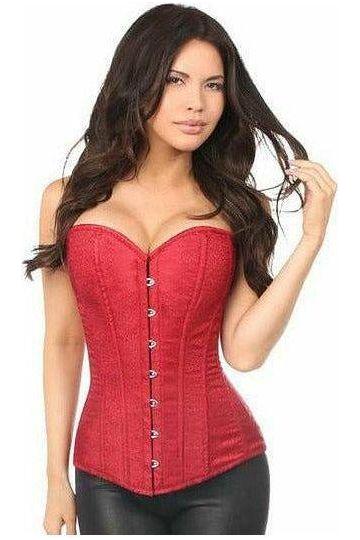 Lavish Wine Brocade Corset - Daisy Corsets