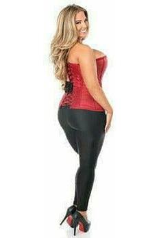 Lavish Wine Brocade Corset - Daisy Corsets