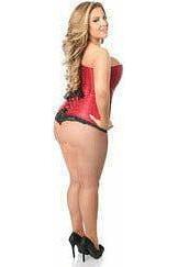 Lavish Wine Brocade Corset - Daisy Corsets