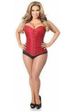 Lavish Wine Brocade Corset - Daisy Corsets
