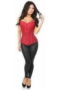 Lavish Wine Brocade Corset - Daisy Corsets
